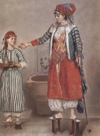 Jean-Etienne Liotard Dame franque vetue a la turque et sa servante (mk32) China oil painting art